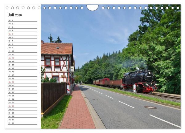 Produktbild: Schmalspurbahnen im Harz (Wandkalender 2026 DIN A4 quer), CALVENDO Monatskalender