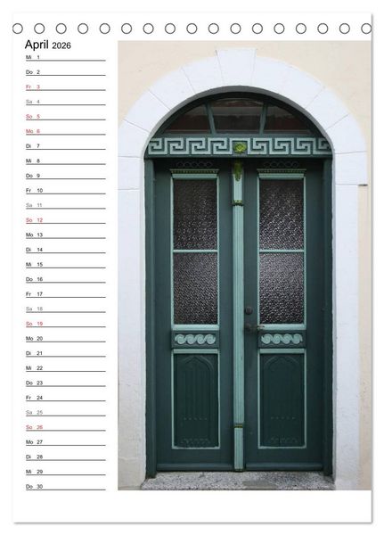 Produktbild: Alte D&auml;nische T&uuml;ren (Tischkalender 2026 DIN A5 hoch), CALVENDO Monatskalender