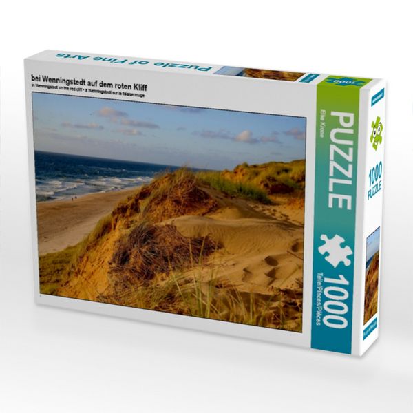 CALVENDO Puzzle bei Wenningstedt auf dem roten Kliff | 1000 Teile Lege-Größe 64x48cm Foto-Puzzle für glückliche Stunden