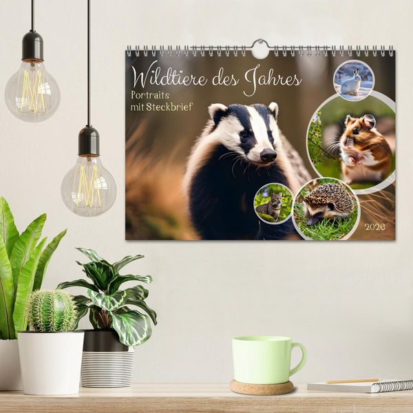 Produktbild: Wildtiere des Jahres (Wandkalender 2026 DIN A4 quer), CALVENDO Monatskalender