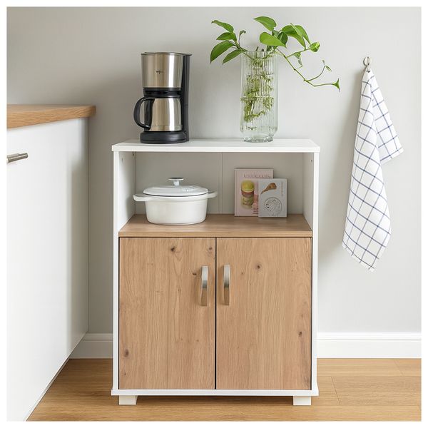 Produktbild: HTI-Living K&uuml;chenschrank Blanca Wei&szlig; Artisaneiche K&uuml;chenschrank Blanca Wei&szlig; Artisaneiche