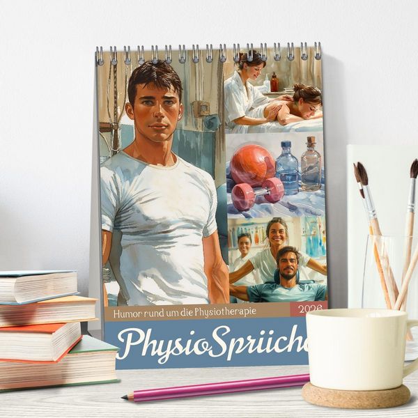 Produktbild: Physiospr&uuml;che (Tischkalender 2026 DIN A5 hoch), CALVENDO Monatskalender