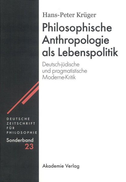 Produktbild: Philosophische Anthropologie als Lebenspolitik