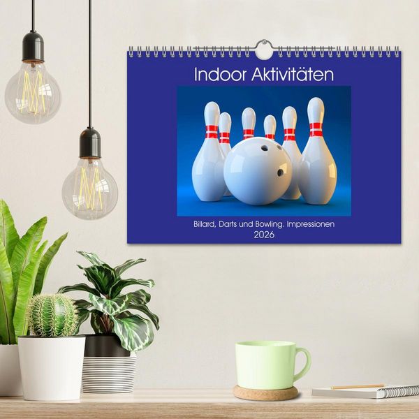 Produktbild: Indoor Aktivit&auml;ten. Billard, Darts und Bowling. Impressionen (Wandkalender 2026 DIN A4 quer), CALVENDO Monatskalender