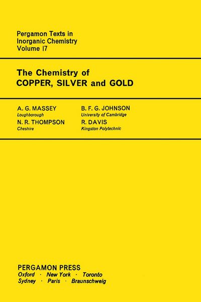 Produktbild: The Chemistry of Copper, Silver and Gold