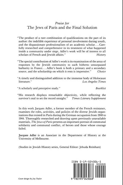 Produktbild: The Jews of Paris and the Final Solution
