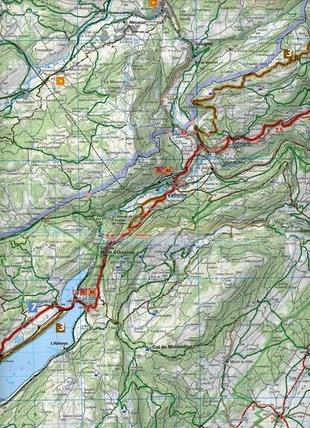 Produktbild: Radwanderkarte Lausanne - Vall&eacute;e de Joux mit Ortsindex (14)