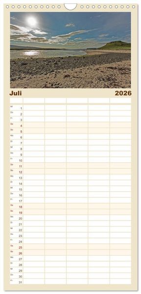 Produktbild: Familienplaner 2026 - Isle of Skye - Schottlands Inseln mit 5 Spalten (Wandkalender, 21 x 45 cm) CALVENDO