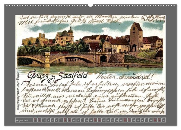 Produktbild: Gru&szlig; aus Saalfeld an der Saale (Wandkalender 2026 DIN A2 quer), CALVENDO Monatskalender