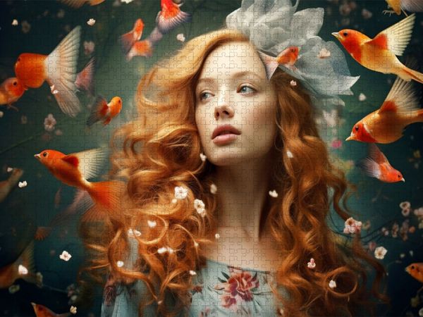 Produktbild: CALVENDO Puzzle Ein Motiv aus dem Kalender "M&auml;rchenhafte Fabelfrauen" | 1000 Teile Lege-Gr&ouml;&szlig;e 64x48cm Foto-Puzzle f&uuml;r gl&uuml;ckliche Stunden