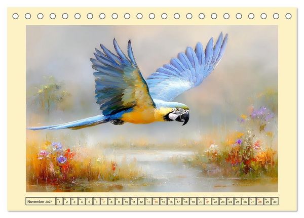 Produktbild: Hyazint-Aras. Die blauen Papageien aus S&uuml;damerika (Tischkalender 2027 DIN A5 quer), CALVENDO Monatskalender