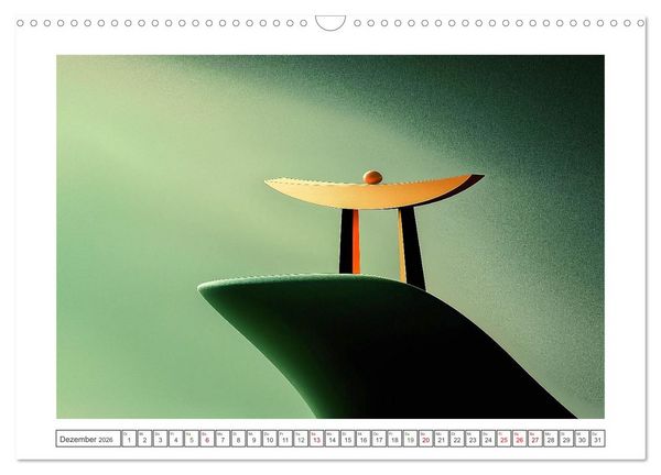 Produktbild: Japandi-Design (Wandkalender 2026 DIN A3 quer), CALVENDO Monatskalender