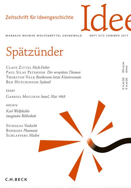 Produktbild: Zeitschrift f&uuml;r Ideengeschichte Heft XI/2 Sommer 2017