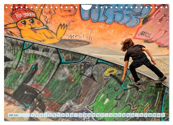 Produktbild: Skateboarding - nichts f&uuml;r Weicheier (Wandkalender 2026 DIN A4 quer), CALVENDO Monatskalender