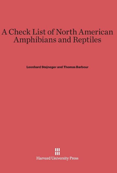 Produktbild: A Check List of North American Amphibians and Reptiles