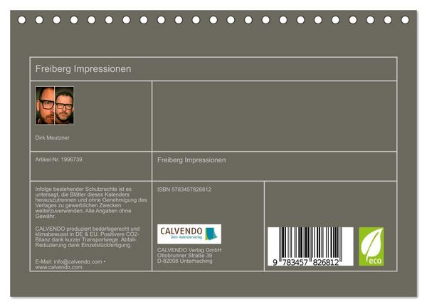 Produktbild: Freiberg Impressionen (Tischkalender 2026 DIN A5 quer), CALVENDO Monatskalender