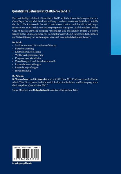 Produktbild: Quantitative Betriebswirtschaftslehre Band III