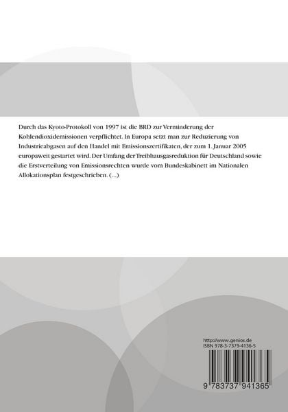 Produktbild: Der nationale Allokationsplan zum Emissionshandel
