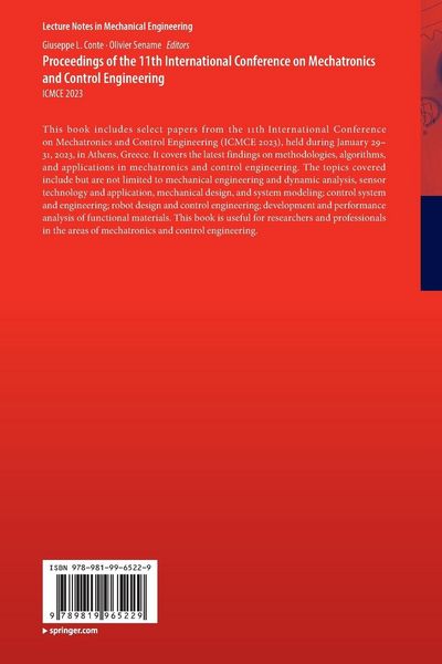 Produktbild: Proceedings of the 11th International Conference on Mechatronics and Control Engineering