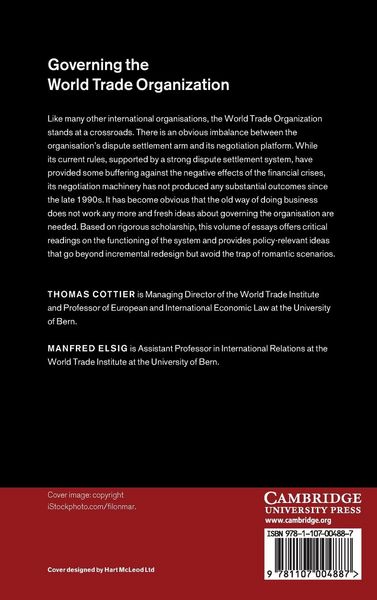 Produktbild: Governing the World Trade Organization