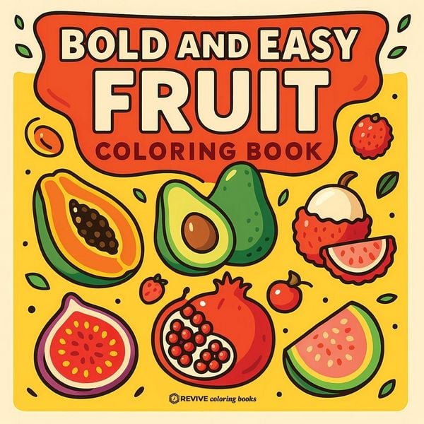 Produktbild: Bold & Easy Fruit Coloring Book