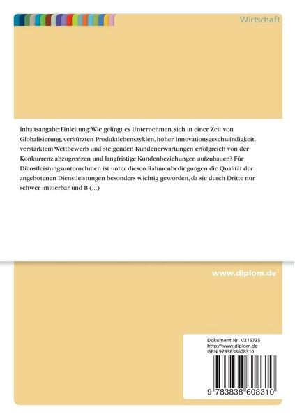 Produktbild: Mitarbeiterorientiertes Qualit&auml;tsmanagement von Dienstleistungen