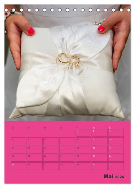 Produktbild: Hochzeitsfeeling (Tischkalender 2026 DIN A5 hoch), CALVENDO Monatskalender