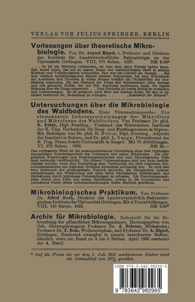 Produktbild: Vorlesungen &Uuml;ber Boden-Mikrobiologie