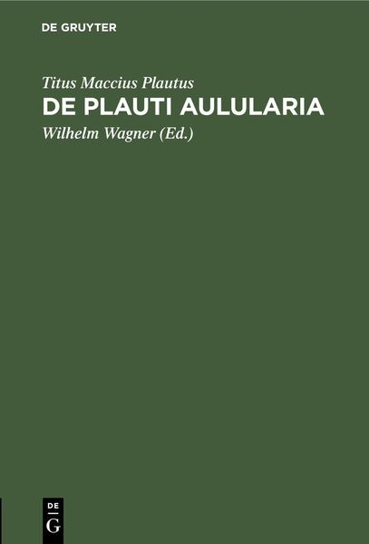 Produktbild: De Plauti Aulularia