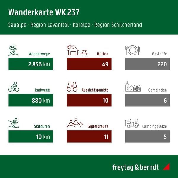 Produktbild: freytag & berndt Wanderkarte Saualpe, Region Lavanttal - Koralpe - Region Schilcherland 1:50.000