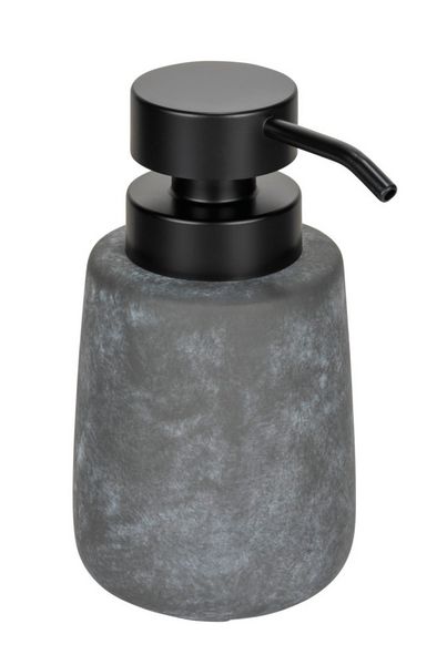 Produktbild: Bad-Accessoire Set Mod. Sacile, grau/schwarz, Keramik/Kunststoff, &Oslash; 9 x 16 cm, f&uuml;r stilvolle