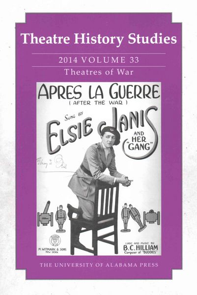 Produktbild: Theatre History Studies 2014, Vol. 33