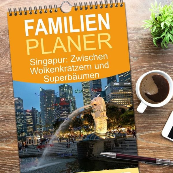 Produktbild: Familienplaner 2026 - Singapur: Zwischen Wolkenkratzern und Superb&auml;umen mit 5 Spalten (Wandkalender, 21 x 45 cm) CALVENDO