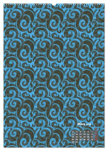 Produktbild: Tapetendesigns &ndash; Strukturen, Muster und Bastelvorlagen (hochwertiger Premium Wandkalender 2026 DIN A2 hoch), Kunstdruck in Hochglanz