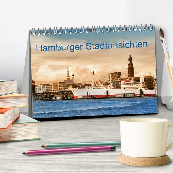 Produktbild: Hamburger Stadtansichten (Tischkalender 2026 DIN A5 quer), CALVENDO Monatskalender