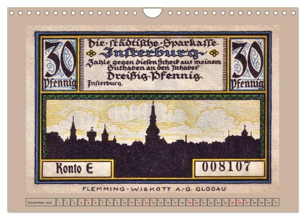 Produktbild: Gruss aus Insterburg - Historische Stadtansichten (Wandkalender 2026 DIN A4 quer), CALVENDO Monatskalender