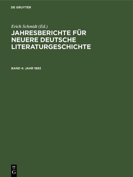 Produktbild: Jahr 1893
