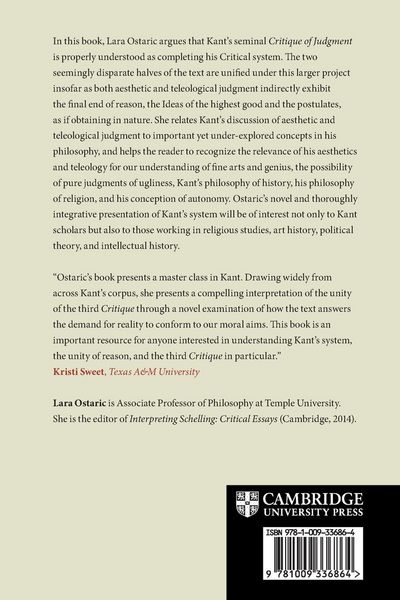 Produktbild: The Critique of Judgment and the Unity of Kant's Critical System