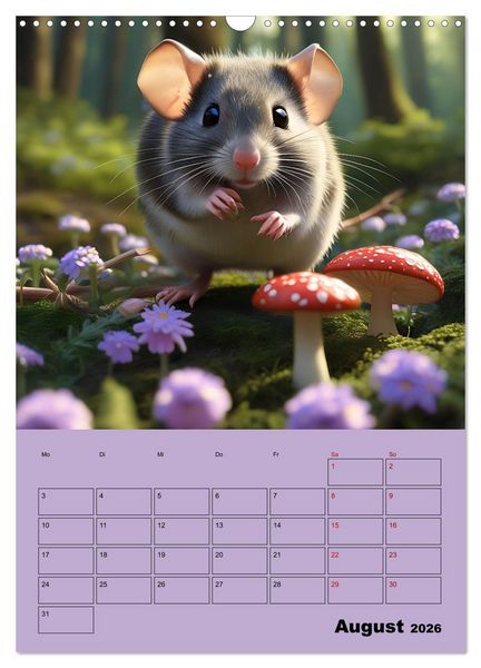 Produktbild: Tierkinder im Zauberwald (Wandkalender 2026 DIN A3 hoch), CALVENDO Monatskalender