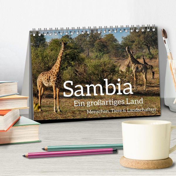 Produktbild: Sambia - ein gro&szlig;artiges Land (Tischkalender 2026 DIN A5 quer), CALVENDO Monatskalender