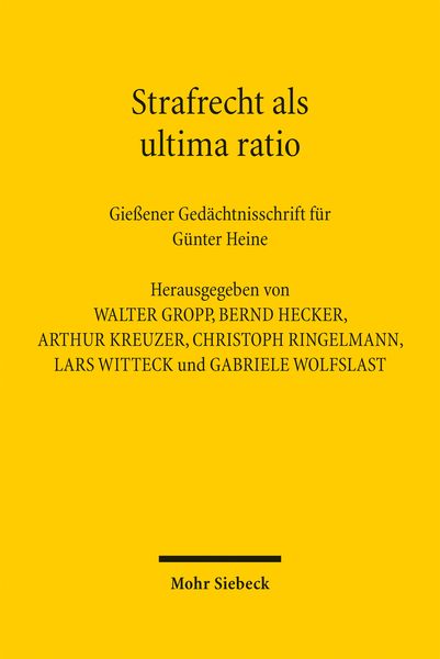 Produktbild: Strafrecht als ultima ratio