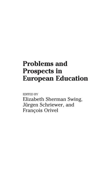 Produktbild: Problems and Prospects in European Education