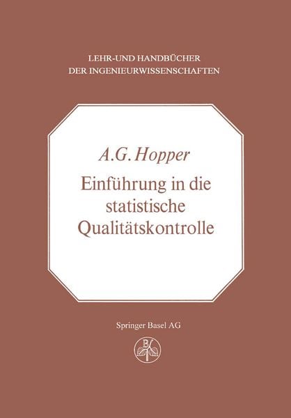 Produktbild: Einf&uuml;hrung in die Statistische Qualit&auml;tskontrolle