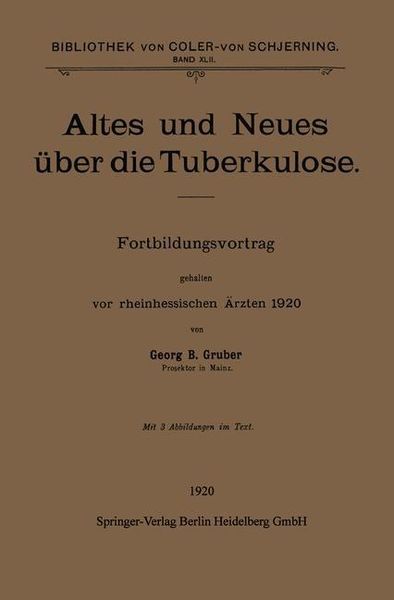 Produktbild: Altes und Neues &uuml;ber die Tuberkulose