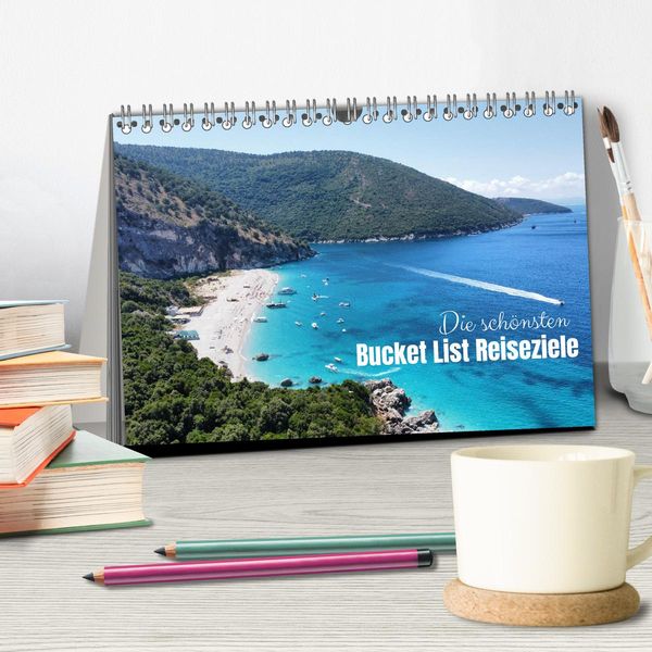 Produktbild: Die sch&ouml;nsten Bucket List Reiseziele (Tischkalender 2026 DIN A5 quer), CALVENDO Monatskalender