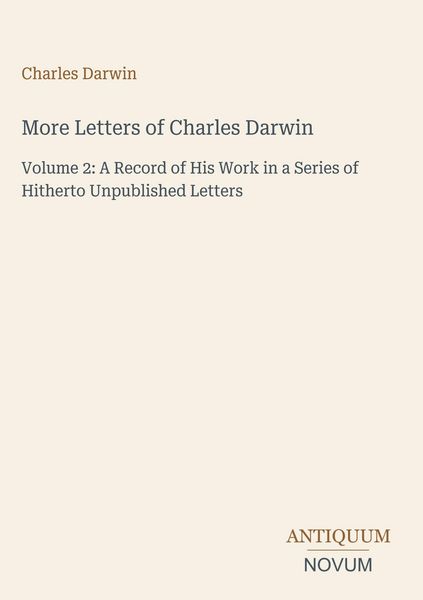 Produktbild: More Letters of Charles Darwin
