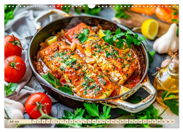 Produktbild: Alles Tomate oder was?! - Herzhafte Speisen rund um die Tomate (Wandkalender 2026 DIN A3 quer), CALVENDO Monatskalender