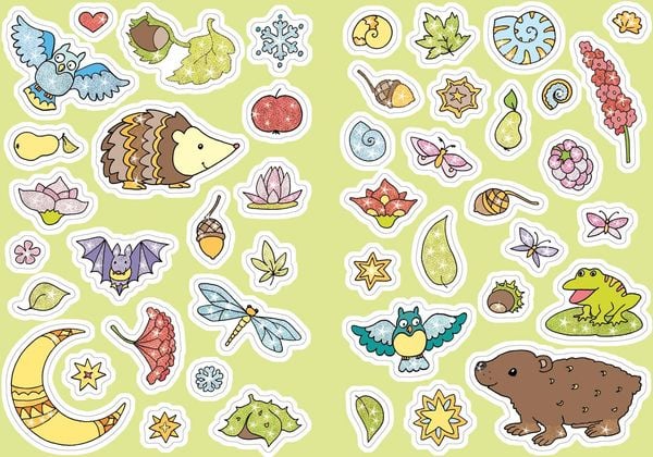 Produktbild: Glitzer-Sticker Malbuch. Magische Tiere