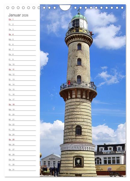 Produktbild: Leuchtender Geburtstagskalender - Leuchtt&uuml;rme an Ost-und Nordsee (Wandkalender 2026 DIN A4 hoch), CALVENDO Monatskalender