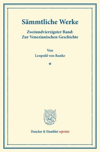 Sämmtliche Werke., Taschenbuch von Leopold Ranke, Duncker & Humblot, 9783428168903
